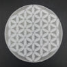 Plaque de rechargement en Sélénite - Fleur de vie Blanche