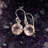 Boucles d'oreilles Ronde - Quartz Rose