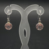 Boucles d'oreilles Ronde - Quartz Rose