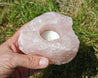 Raw candle holder - Rose Quartz