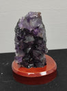 Amethyst on wooden base