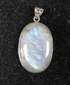 Pendentif Argent - Labradorite Blanche (Péristérite)