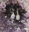 Boucles d'oreilles - Labradorite blanche (Péristérite)