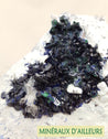 Azurite et malachite sur dickite - Milpillas - Mexique