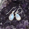 Boucles d'oreilles - Labradorite blanche (Péristérite)