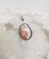 Pendentif Argent - Opale rose des Andes