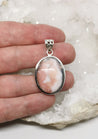 Pendentif Argent - Opale rose des Andes