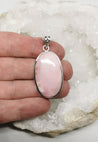 Pendentif Argent - Opale rose des Andes