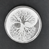 Plaque de rechargement en sélénite - Yin et Yang / Arbre de vie